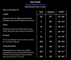 Galaxy Mode CORE Tee size chart with measurements for XS to 5XL in inches.